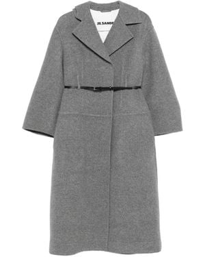 Jil Sander ベルテッド コート - グレー