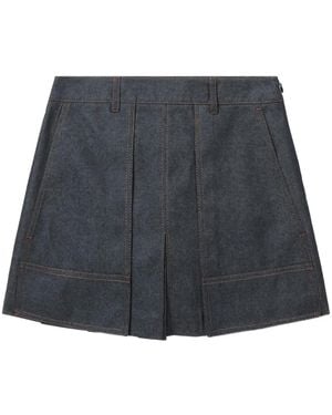 Juun.J Pleated denim shorts - Gris