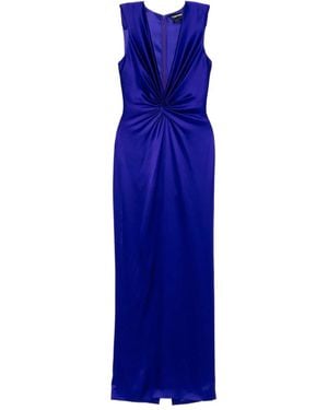 Tom Ford Ruched detailing evening dress - Blau