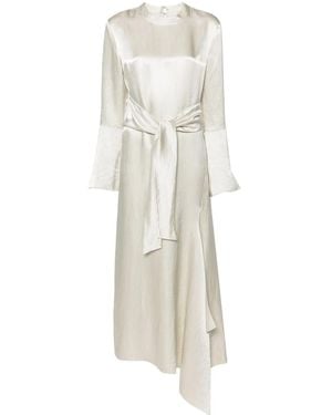 Nanushka Tied Satin Maxi Dress - White