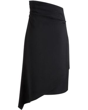 Bally Falda midi asimétrica - Negro