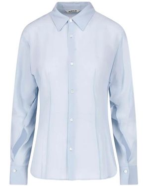 AURALEE Button-Up Shirt - Blue