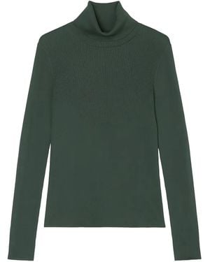 Marc O' Polo Ribbed Turtleneck Top - Green