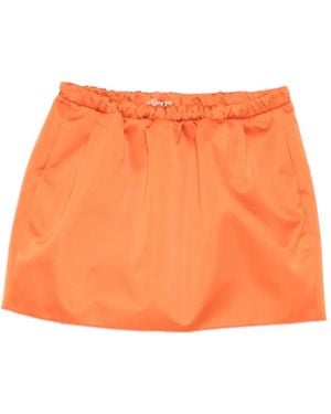 N°21 Elasticated Woven Mini Skirt - Orange