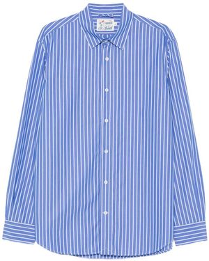 MC2 Saint Barth Chemise Levanzo À Rayures - Blue