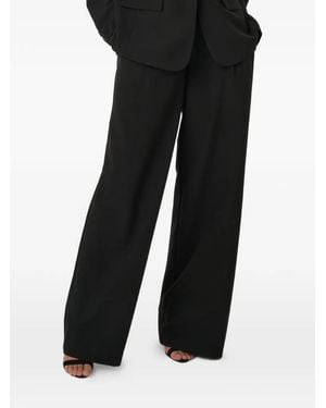 Toccin Solara Pleated Wide-Leg Trousers - Black