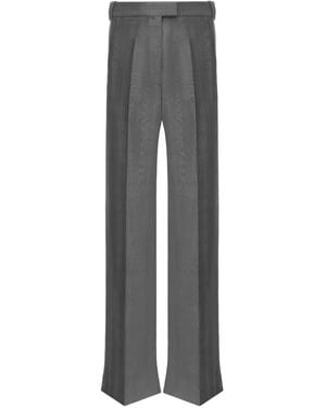 Situationist Tartan Pleated Wool Trousers - Grey