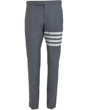Thom Browne 4-Bar Low-Rise Pants - Gray