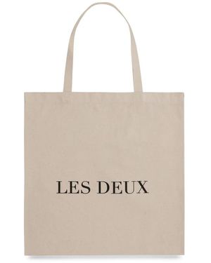 Les Deux Borsa Tote Con Stampa - Neutro