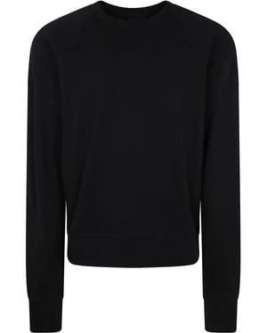 Thom Krom Sweatshirt mit Rundhalsausschnitt - Schwarz