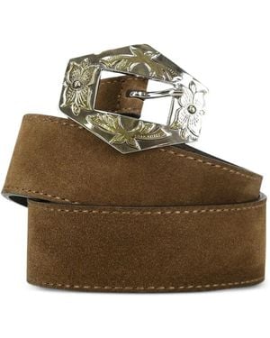 Fortela Ceinture Yuchi En Daim - Brown
