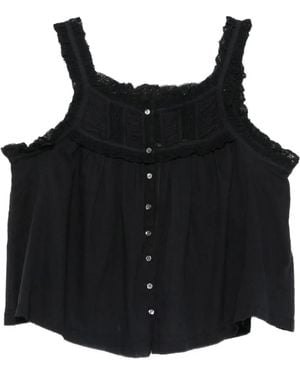 Doen Blusa Crop Fidella - Nero