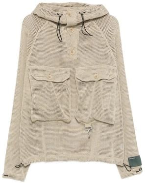 Reese Cooper Crochet Hooded Jacket - Natural