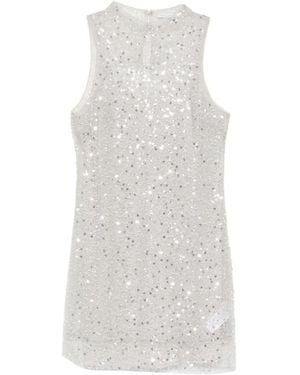 Patrizia Pepe Sequin-Embellishment Mini Dress - White