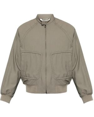 Emporio Armani Zip-Up Virgin-Wool Jacket - Grey