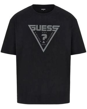 Guess Triangle Logo T-Shirt - Black