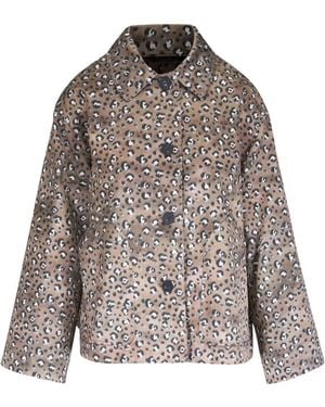 Lafayette 148 New York Leopard-Print Jacket - Brown