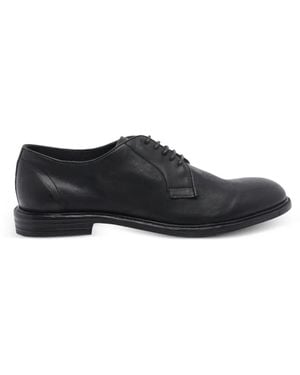 Pawelk's Chaussures En Cuir Dady À Bout Rond - Noir