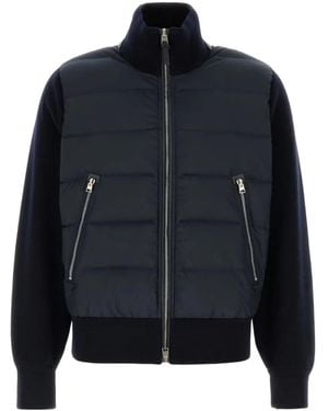 Tom Ford Nylon And Wool Short Down Jacket - Blue