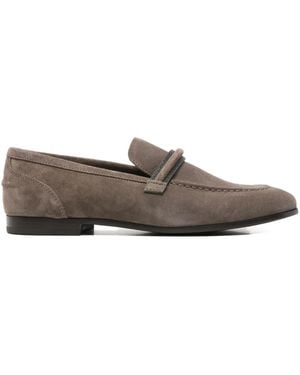 Brunello Cucinelli モニーレトリム ローファー - グレー