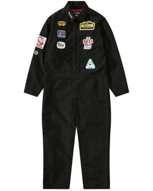 Junya Watanabe Patches Long-Sleeve Jumpsuit - Black