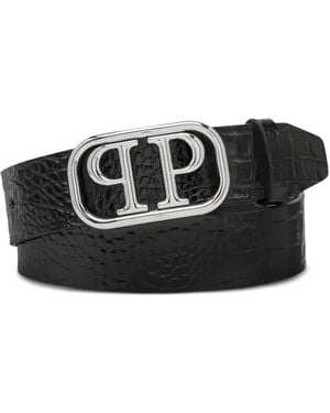 Philipp Plein ロゴ ベルト - ブラック