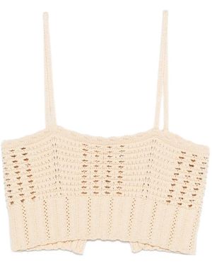 forte_forte Knitted Crop Top - Natural
