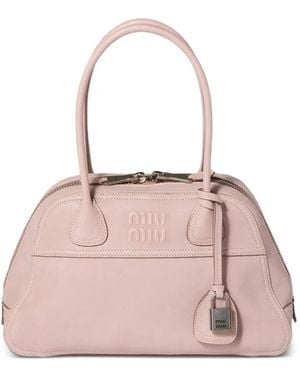 Miu Miu Vivant Nappa Leather Bag - Pink