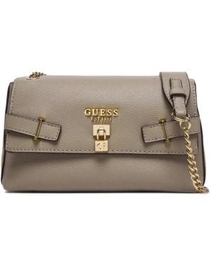 Guess Yesba Satchel-Tasche Mit Schloss - Grau