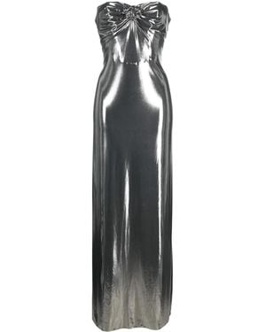 Magda Butrym Strapless Metallic Maxi Dress