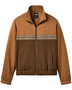 UGG Tasman Braid-Trim Sport Jacket - Brown