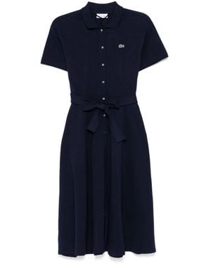 Lacoste Mini-Piqué Polo Dress - Blue