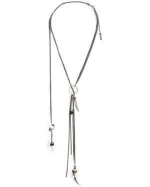 Ann Demeulemeester Charm-Detail Necklace - White