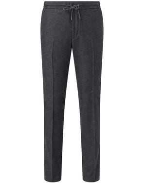 Slowear Drawstring Pressed-Crease Trousers - Blue