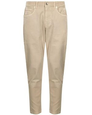 Eleventy Pantalon Droit À Poches Multiples - Natural