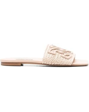 Casadei Positano Flat Sandals - Natural