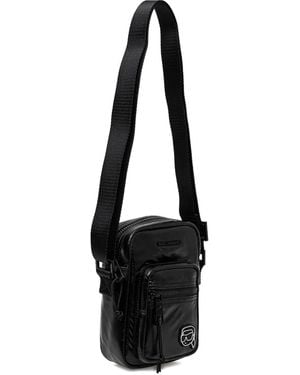 Karl Lagerfeld Borsa Messenger Con Applicazione - Nero
