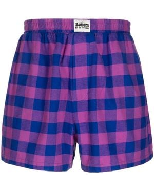 Natasha Zinko Boxer A Quadri - Blu