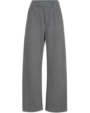 Brunello Cucinelli Cotton Smooth French-Terry Pants - Grey