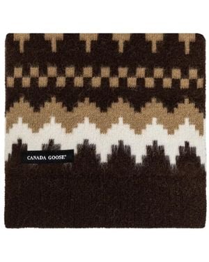 Canada Goose Écharpe En Maille Fair Isle - Black