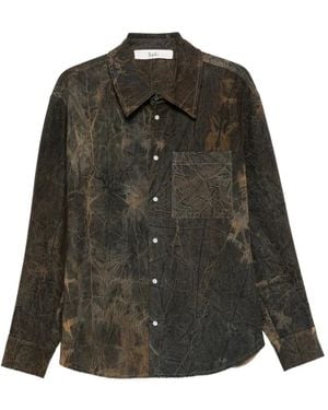 Séfr Overdyed Button-Down Shirt - Black