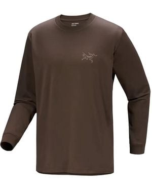Arc'teryx Graphic-Print Long-Sleeved T-Shirt - Brown