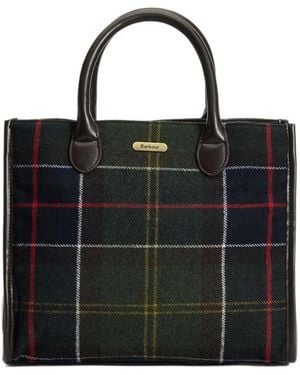 Barbour Barrhill Tartan Tote Bag - Black