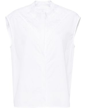 Maison Kitsuné Craft-Embroidered Top - White