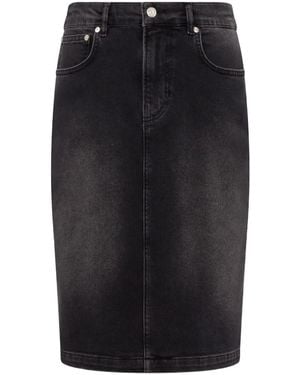 Moschino High-Rise Denim Skirt - Black