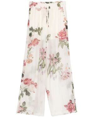 ViCOLO Floral-Print Trousers - White