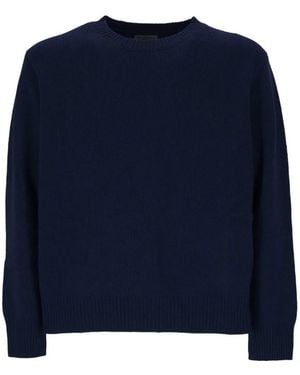 Roy Rogers Crew-Neck Wool Jumper - Blue