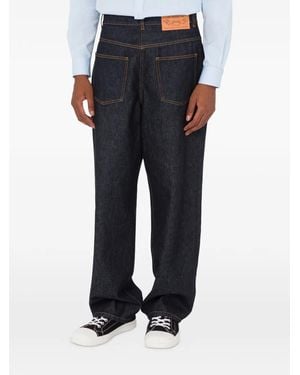 Moschino Jean À Coutures Contrastantes - Black