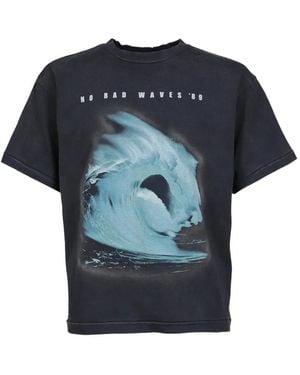 JUN/NAKAYAMA Graphic-Print Box-Fit T-Shirt - Blue