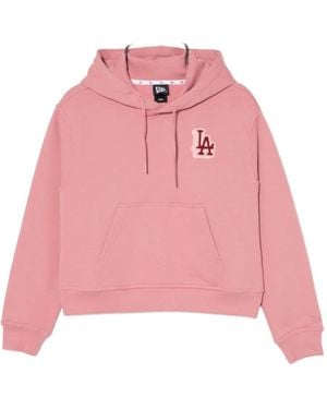 KTZ Embroidered-Logo Cotton Hoodie - Pink